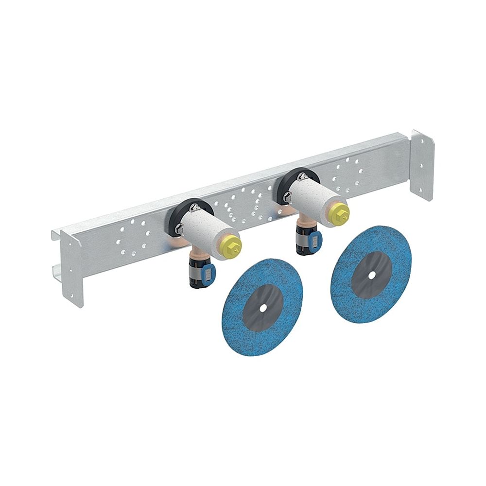 Geberit FlowFit Anschlusswinkel 90 Grad vormontiert, zweifach, gerade, d 20mm, Rp 1/... GEBERIT-619671001 4025416602613 (Abb. 1)