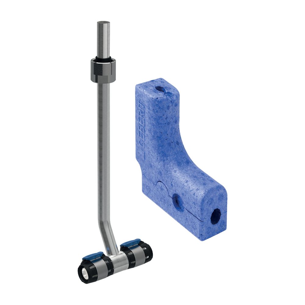 Geberit FlowFit Metallrohr-Anschluss-T-Stück mit Anschlussverschraubung für Eurokonu... GEBERIT-619420221 4025416601265 (Abb. 2)
