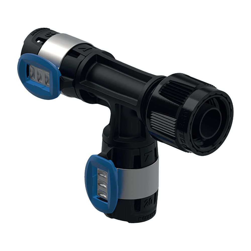 Geberit FlowFit Übergangs-T-Stück mit MasterFix, Abzweig PPSU, d 16mm, d1 16mm, RpMF... GEBERIT-620780001 4025416631002 (Abb. 2)