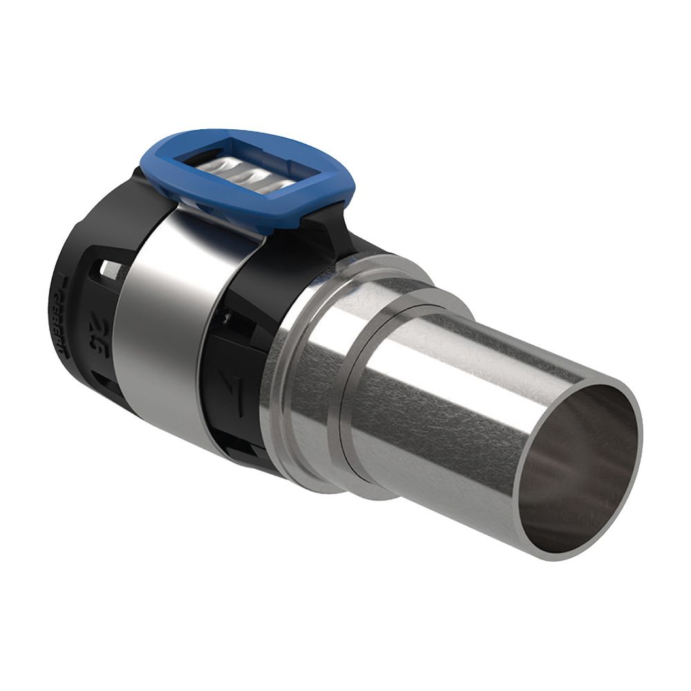 Geberit FlowFit Übergang auf Kupferrohr-Klemmringverschraubung, d 25mm, d1 22mm... GEBERIT-620722001 4025416629993 (Abb. 2)