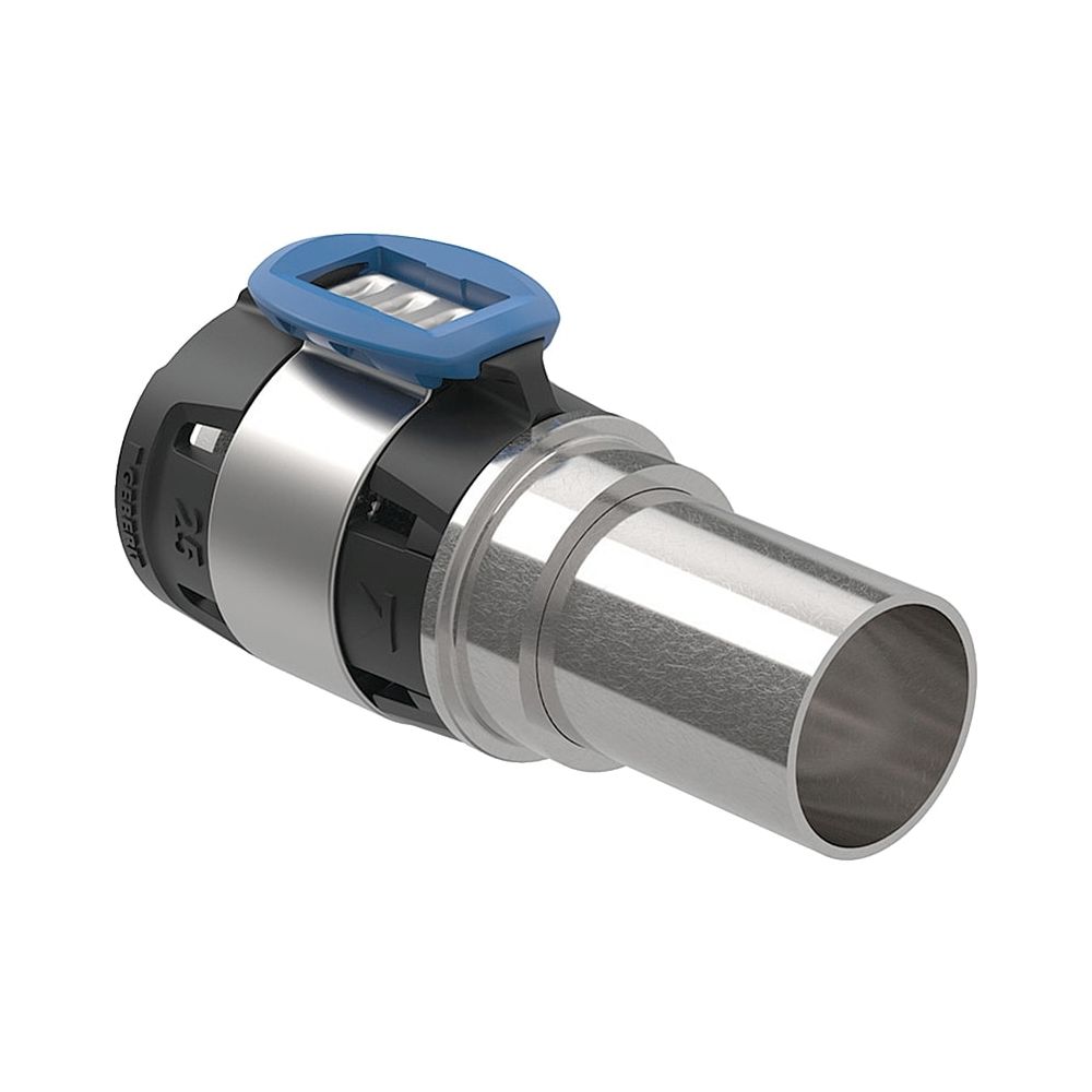 Geberit FlowFit Übergang auf Kupferrohr-Klemmringverschraubung, d 25mm, d1 22mm... GEBERIT-620722001 4025416629993 (Abb. 1)