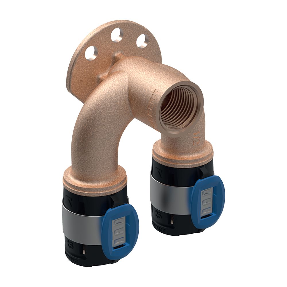 Geberit FlowFit Doppelanschlusswinkel 90 Grad Bleifreier, d 16mm, Rp 1/2″, d1 16mm, ... GEBERIT-620830001 4025416631255 (Abb. 2)