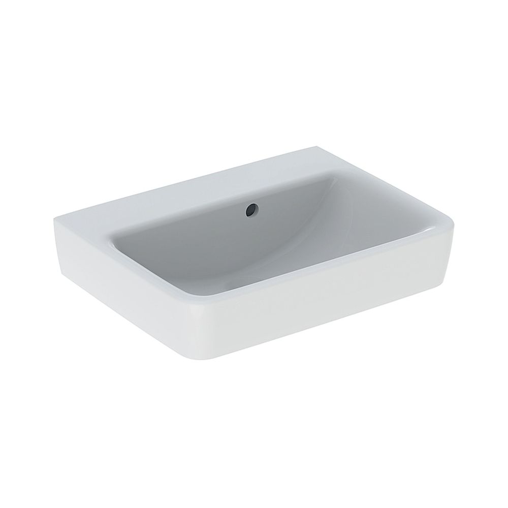 Geberit Renova Plan Handwaschbecken mit asymmetrischem Überlauf, 50x16,5x38cm, ohne ... GEBERIT-501630001 4025410866738 (Abb. 1)