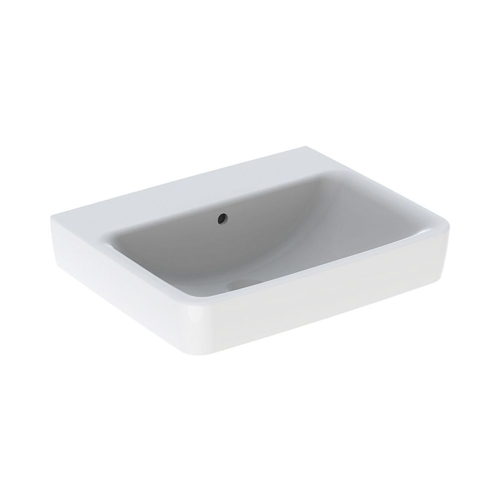 Geberit Renova Plan Waschtisch, Breite 55cm, Tiefe 44cm, ohne Hahnloch, Überlauf sic... GEBERIT-501634008 4025410858276 (Abb. 2)