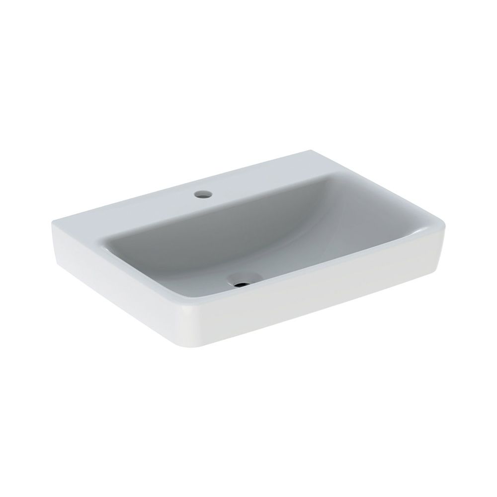 Geberit Renova Plan Waschtisch, Breite 65cm, Tiefe 48cm, Hahnloch mittig, ohne Überl... GEBERIT-501641001 4025410858436 (Abb. 2)