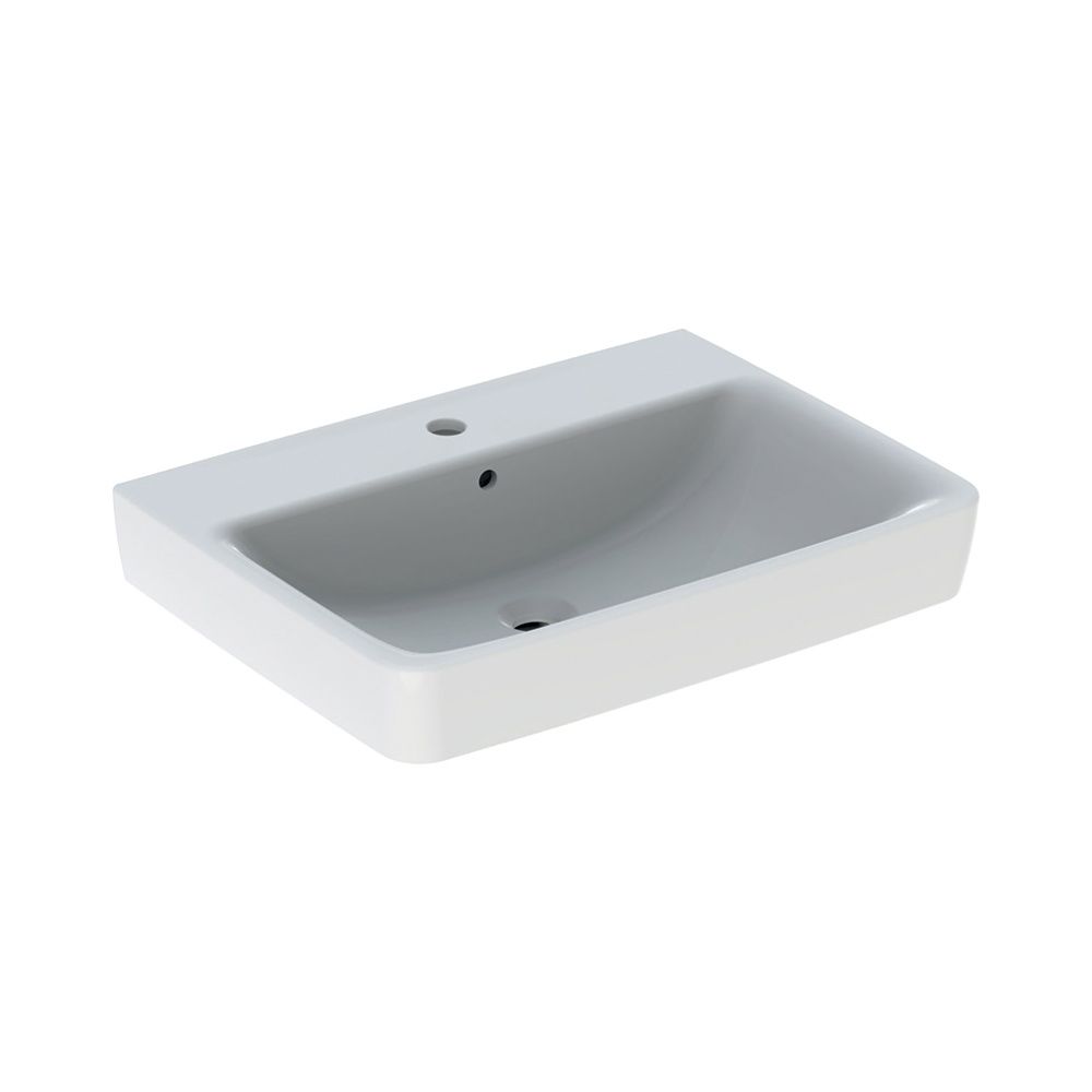 Geberit Renova Plan Aufsatzwaschtisch, Breite 65cm, Tiefe 48cm, Hahnloch mittig, Übe... GEBERIT-501723001 4025410868831 (Abb. 2)