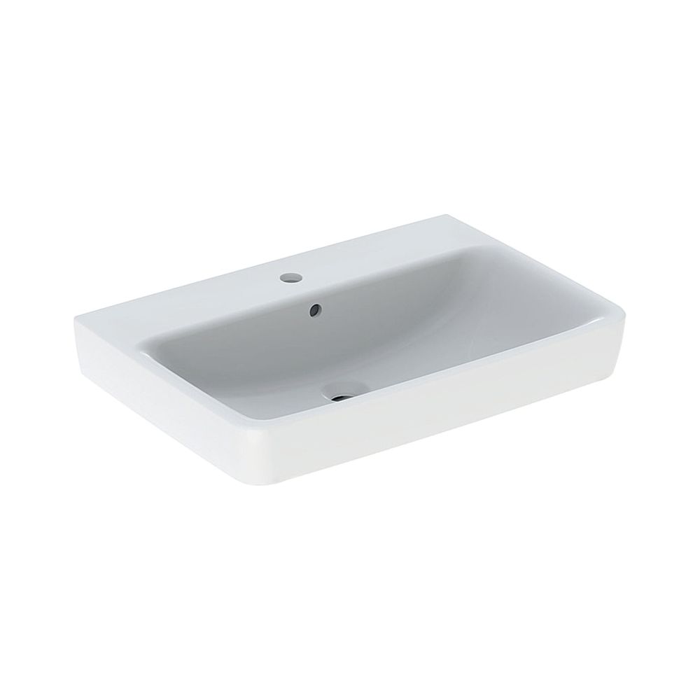 Geberit Renova Plan Aufsatzwaschtisch, Breite 70cm, Tiefe 48cm, Hahnloch mittig, Übe... GEBERIT-501724001 4025410868947 (Abb. 1)