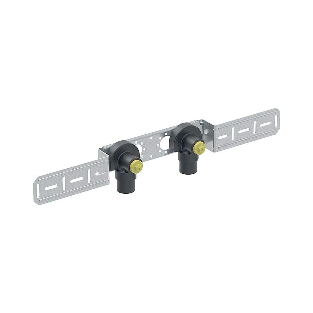 Geberit FlowFit Anschlusswinkel 90 Grad vorm. zweifach abgesetzt d 20mm Rp 1/2″ L1 5... GEBERIT-619651001 4025416602521 (Abb. 1)
