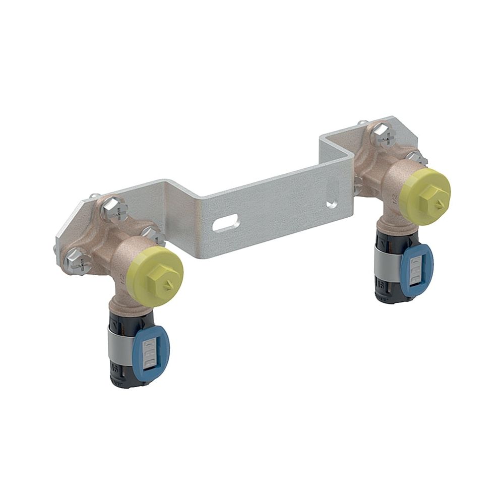 Geberit FlowFit Anschlusswinkel 90 Grad vormontiert, zweifach, abgewinkelt, d 16mm, ... GEBERIT-619690001 4025416602644 (Abb. 1)