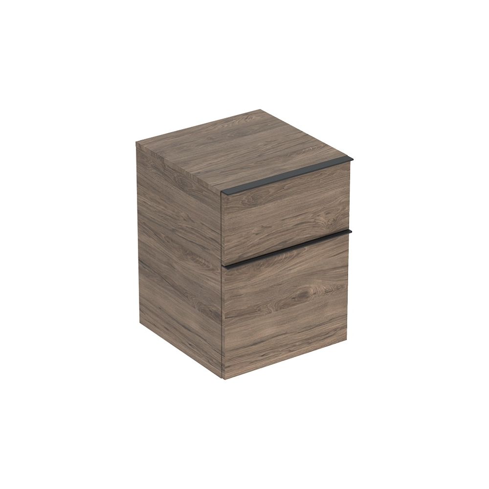 Geberit iCon Seitenschrank mit zwei Schubladen H 60cm, Nussbaum hickory Melamin Holz... GEBERIT-502315JR1 4025410942807 (Abb. 2)