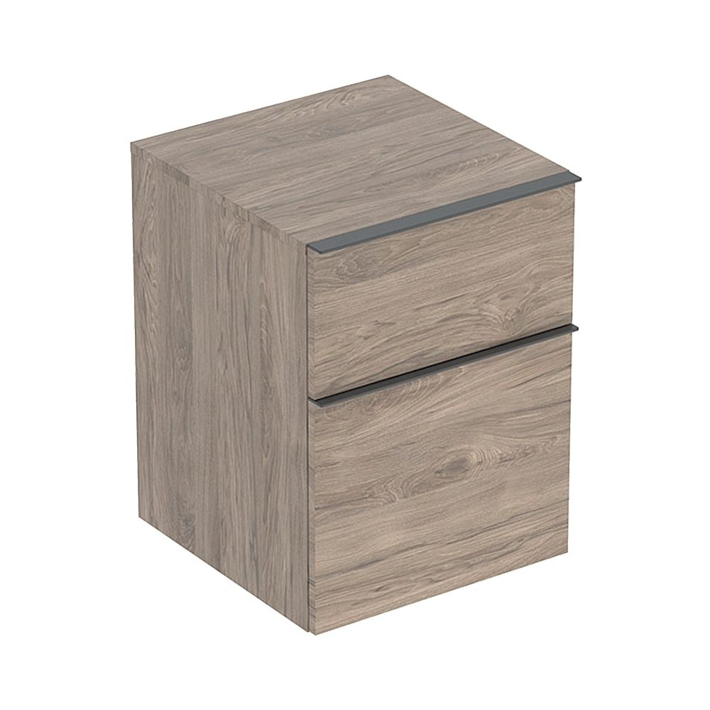 Geberit iCon Seitenschrank mit zwei Schubladen H 60cm, Nussbaum hickory Melamin Holz... GEBERIT-502315JR1 4025410942807 (Abb. 1)