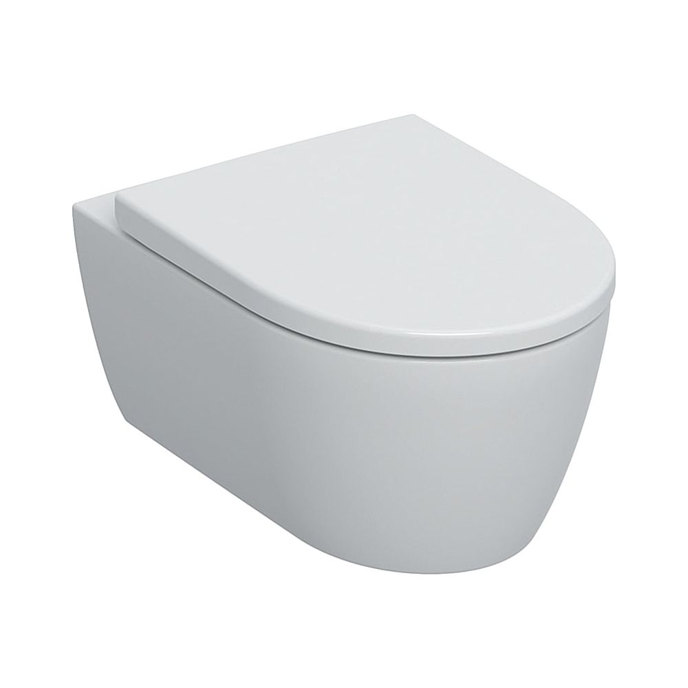 Geberit iCon Set Wand-WC Tiefspüler geschl. Form Rimfree, WC-Sitz T 53cm Absenkaut. ... GEBERIT-501663JT1 4025410652614 (Abb. 1)
