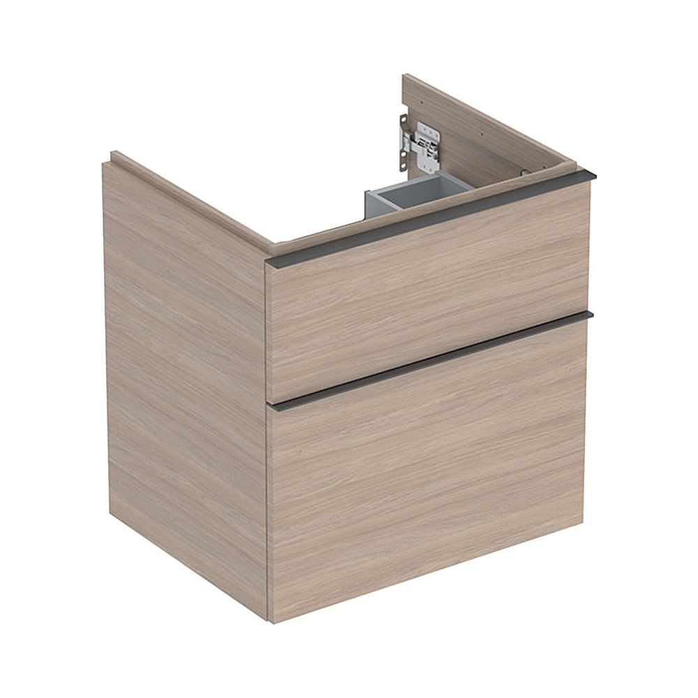 Geberit iCon Unterschrank für Waschtisch, 2 Schubladen Waschtisch 60cm, Eiche, Melam... GEBERIT-502303JH1 4025410942296 (Abb. 1)