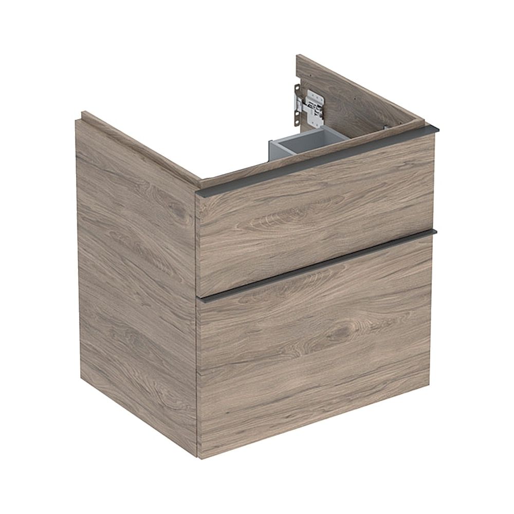 Geberit iCon Unterschrank für Waschtisch 2 Schubladen Waschtisch 60cm, Nussbaum hick... GEBERIT-502303JR1 4025410942326 (Abb. 1)