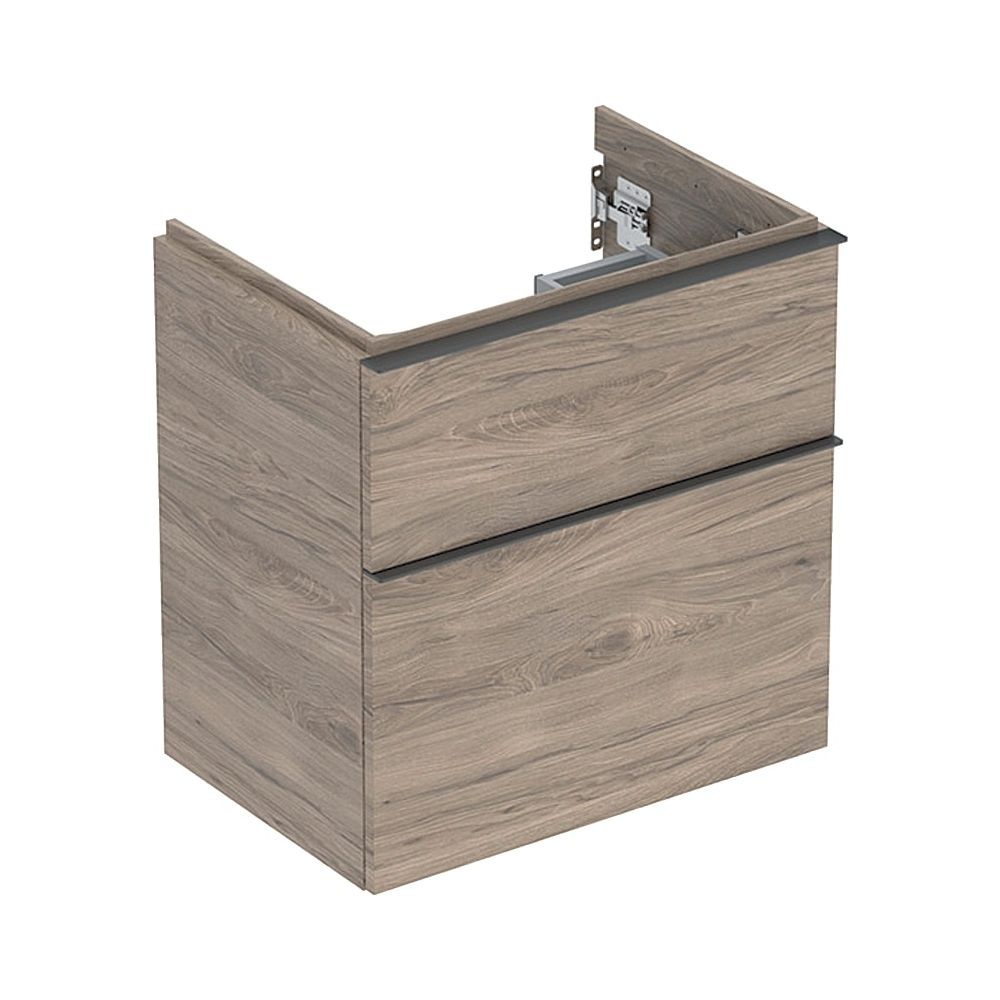 Geberit iCon Unterschrank für WT 2 Schubladen verkürzte Ausladung WT 60cm, Nussbaum ... GEBERIT-502307JR1 4025410942487 (Abb. 1)