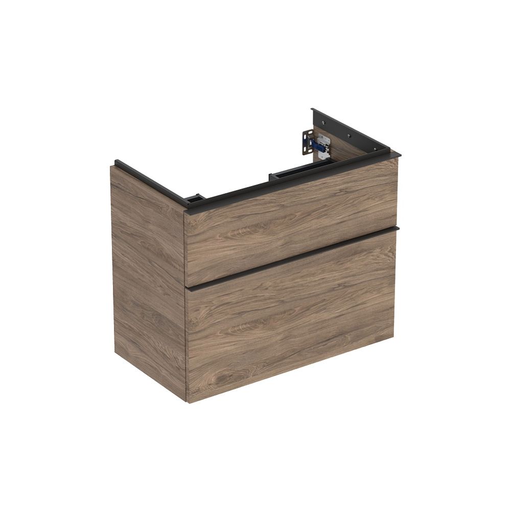 Geberit iCon Unterschrank für WT 2 Schubladen verkürzte Ausladung WT 75cm, Nussbaum ... GEBERIT-502308JR1 4025410942524 (Abb. 2)