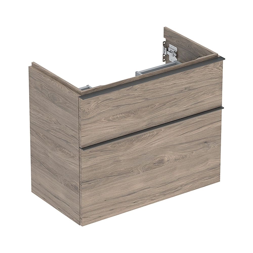 Geberit iCon Unterschrank für WT 2 Schubladen verkürzte Ausladung WT 75cm, Nussbaum ... GEBERIT-502308JR1 4025410942524 (Abb. 1)