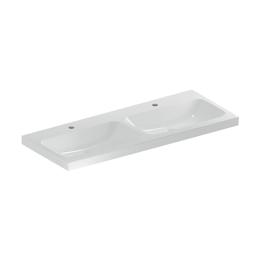 Geberit iCon Light Doppelwaschtisch, Breite 120cm, Tiefe 48cm, Hahnloch mittig, ohne... GEBERIT-501838005 4025410894939 (Abb. 2)