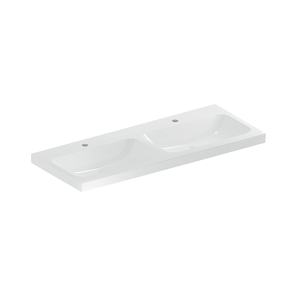Geberit iCon Light Doppelwaschtisch, Breite 120cm, Tiefe 48cm, Hahnloch mittig, ohne... GEBERIT-501838005 4025410894939 (Abb. 1)