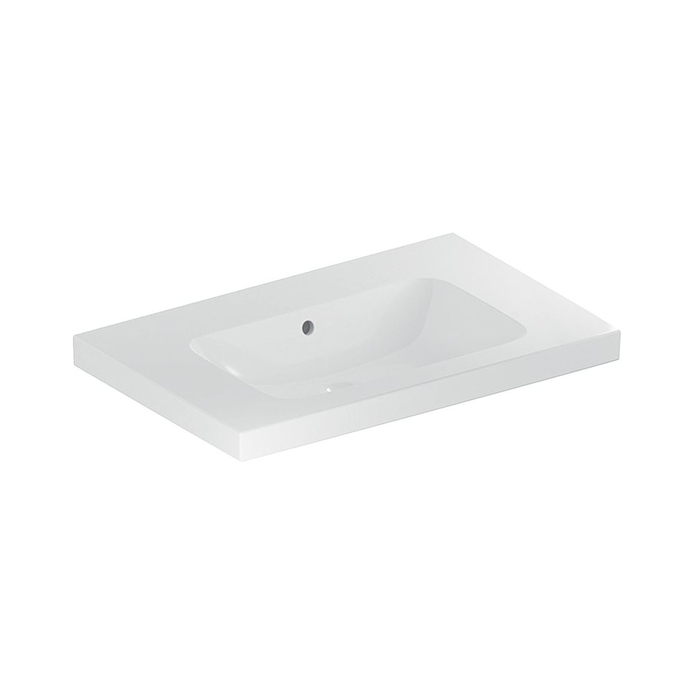 Geberit iCon Light Waschtisch mit Ablagefläche, Breite 75cm, Tiefe 48cm, ohne Hahnlo... GEBERIT-501839003 4025410894991 (Abb. 1)