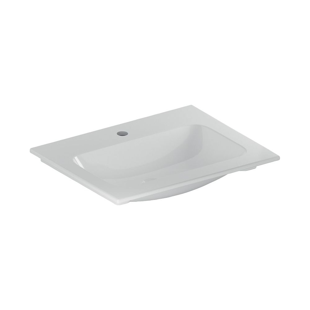Geberit iCon Möbelwaschtisch, Breite 60cm, Tiefe 48cm, Hahnloch mittig, ohne Überlau... GEBERIT-501843001 4025410895295 (Abb. 2)