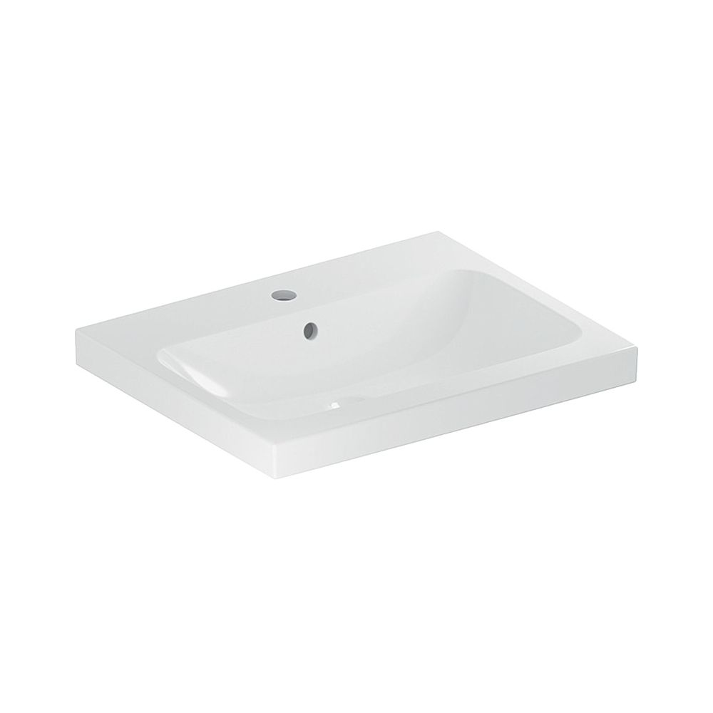 Geberit iCon Light Waschtisch, Breite 60cm, Tiefe 48cm, Hahnloch mittig, Überlauf si... GEBERIT-501834002 4025410894588 (Abb. 1)