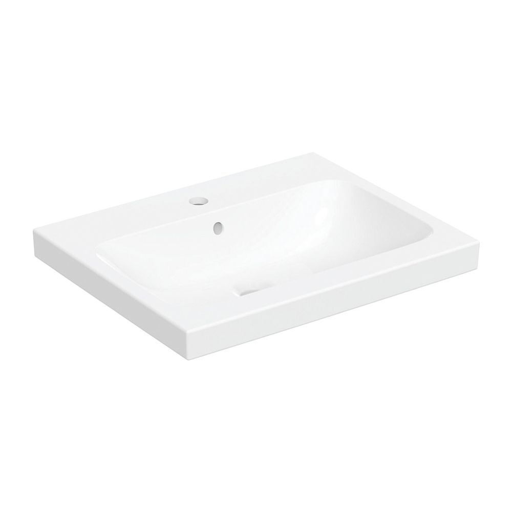 Geberit iCon Light Aufsatzwaschtisch, Breite 60cm, Tiefe 48cm, Hahnloch mittig, Über... GEBERIT-501847001 4025410895455 (Abb. 2)