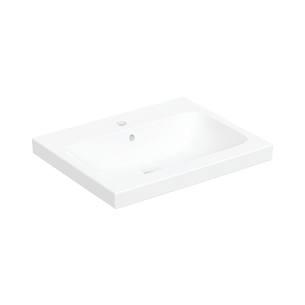 Geberit iCon Light Aufsatzwaschtisch, Breite 60cm, Tiefe 48cm, Hahnloch mittig, Über... GEBERIT-501847001 4025410895455 (Abb. 1)