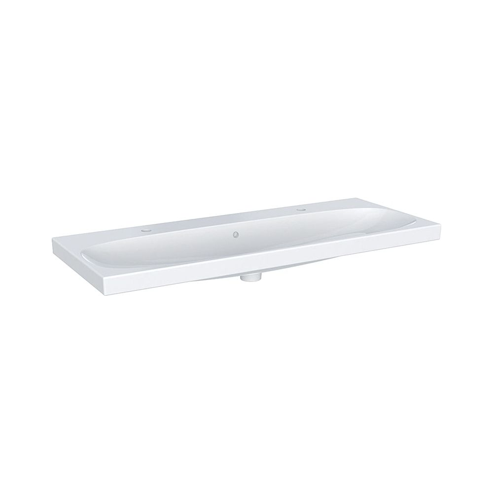 Geberit Acanto Waschtisch, Breite 120cm, Tiefe 48,2cm, Hahnloch links, rechts, Überl... GEBERIT-501880001 4025410895615 (Abb. 1)