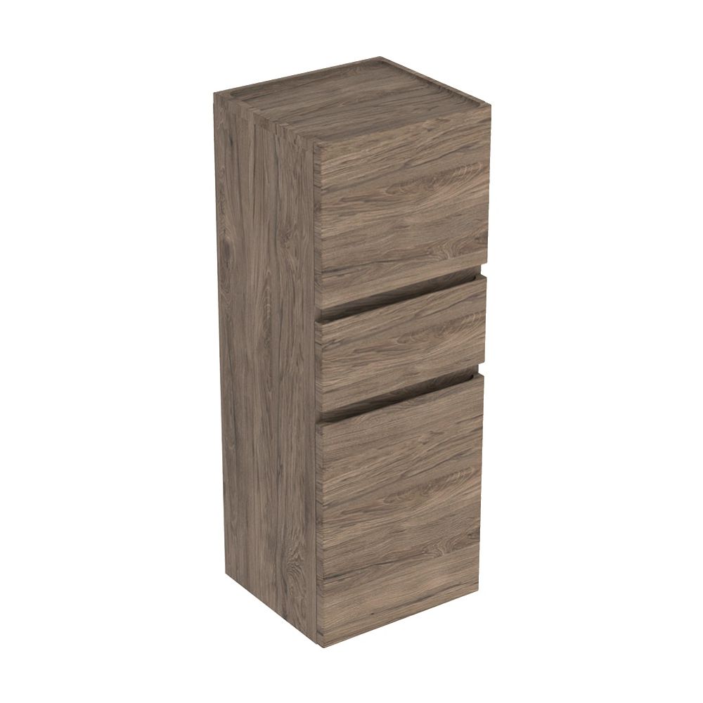 Geberit Renova Plan Mittelhochschrank mit 2 Türen, 1 Schublade, 39x105x36cm, Nussbau... GEBERIT-501922JR1 4025410906014 (Abb. 2)