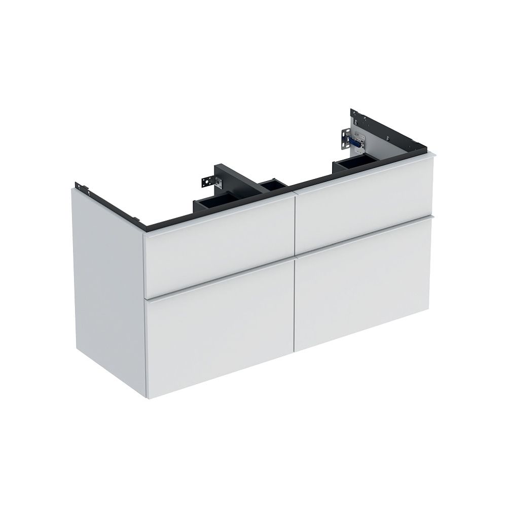 Geberit iCon Unterschrank für Doppelwaschtisch, 4 Schubladen 120x61,5cm, Weiß, lacki... GEBERIT-502309013 4025410941428 (Abb. 2)