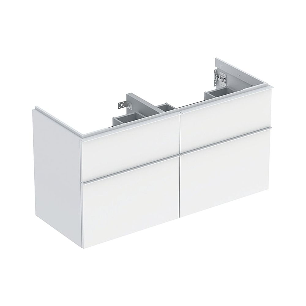 Geberit iCon Unterschrank für Doppelwaschtisch, 4 Schubladen 120x61,5cm, Weiß, lacki... GEBERIT-502309013 4025410941428 (Abb. 1)