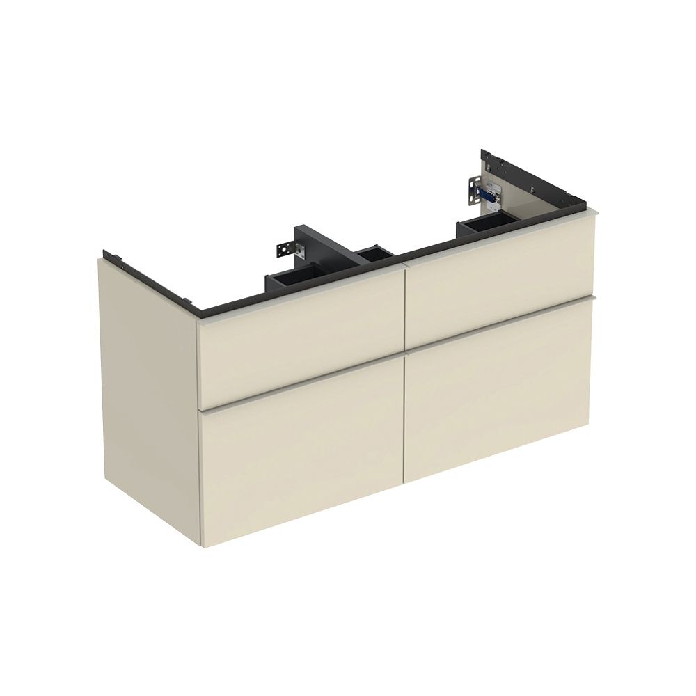 Geberit iCon Unterschrank für Doppelwaschtisch 4 Schubladen 120x615cm Sandgrau lacki... GEBERIT-502309JL1 4025410942555 (Abb. 2)