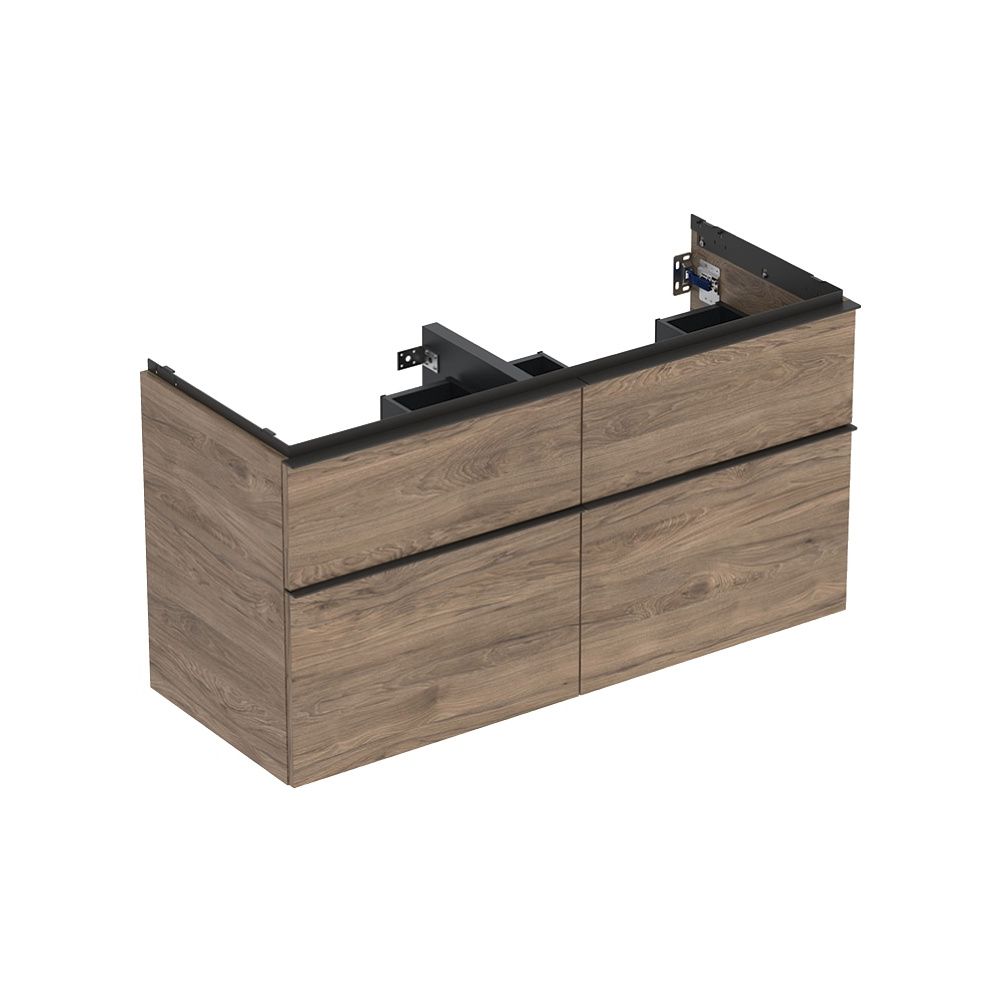 Geberit iCon Unterschrank für Doppelwaschtisch 4 Schubladen 120x615cm, Nussbaum hick... GEBERIT-502309JR1 4025410942562 (Abb. 2)