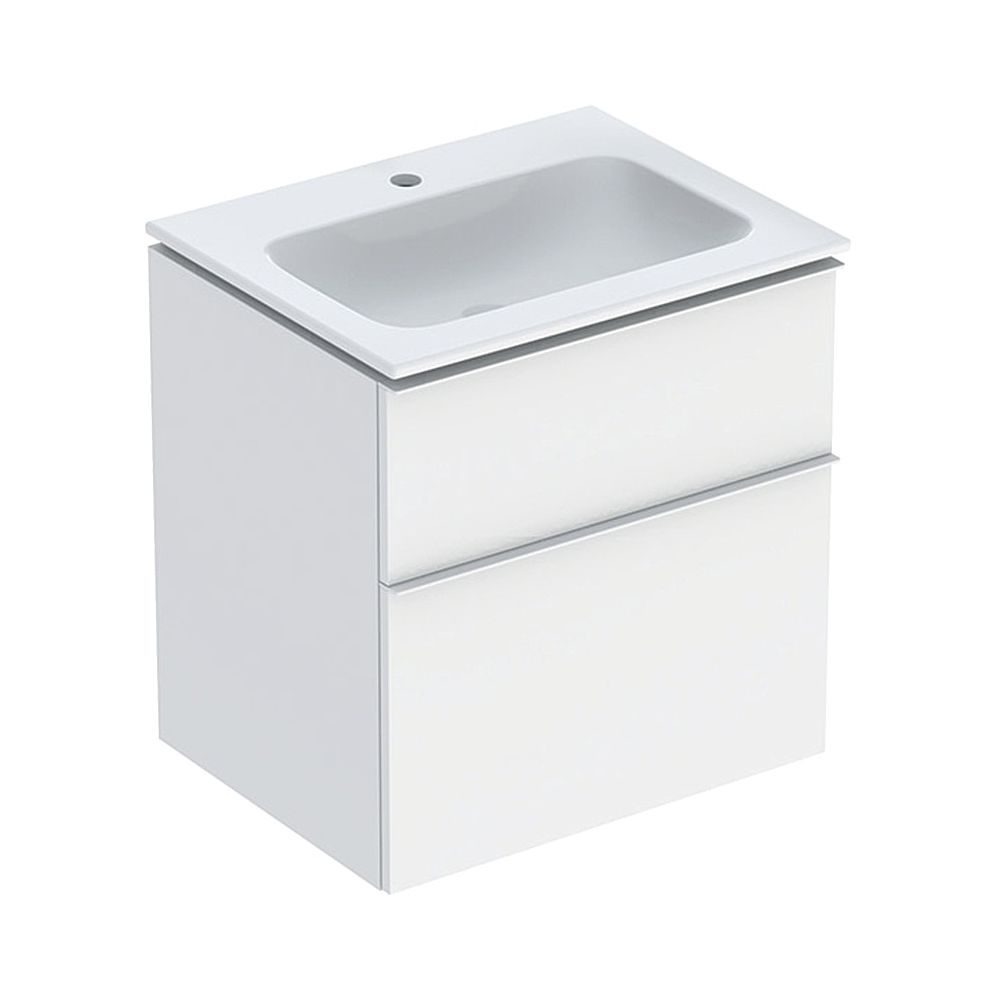 Geberit iCon Set Möbelwaschtisch schmaler Rand 2 Schubladen Ansch. 60cm KeraTect Wei... GEBERIT-502331013 4025410941893 (Abb. 1)