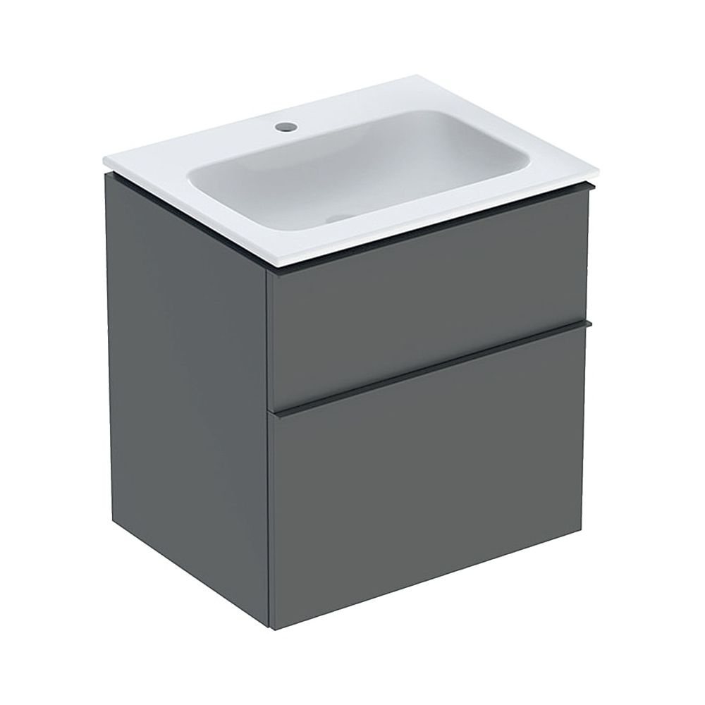 Geberit iCon Set Möbelwaschtisch schmaler Rand 2 Schubladen Ansch. 60cm KeraTect Lav... GEBERIT-502331JK1 4025410943286 (Abb. 1)
