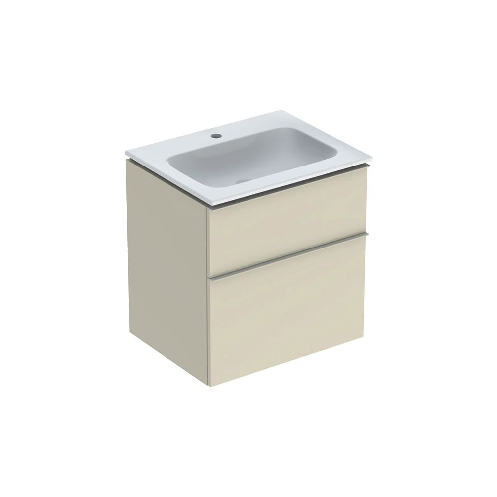 Geberit iCon Set Möbelwaschtisch schmaler Rand 2 Schubladen Ansch. 60cm Sandgrau lac... GEBERIT-502335JL1 4025410943453 (Abb. 2)