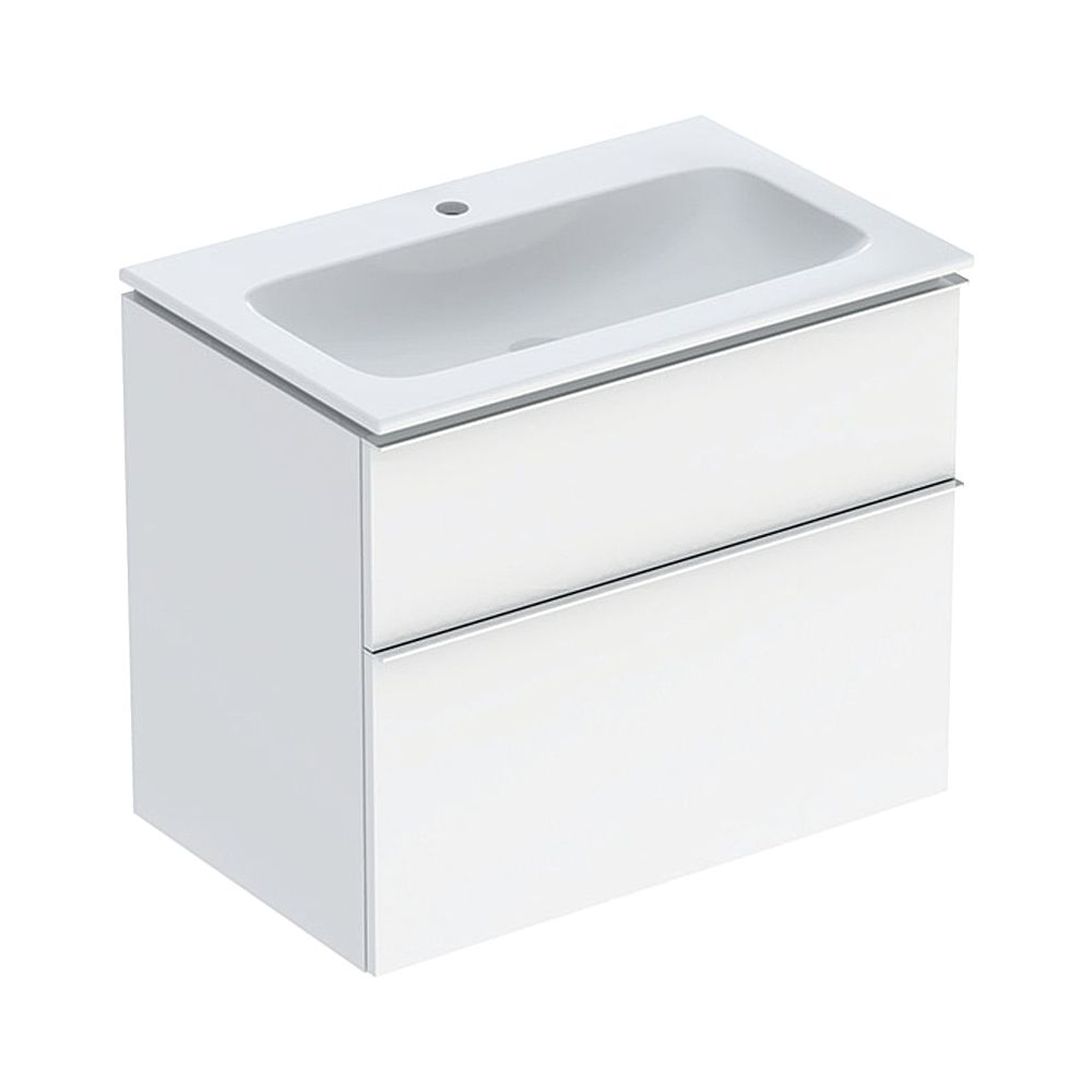 Geberit iCon Set Möbelwaschtisch schmaler Rand 2 Schubladen Ansch. 75cm KeraTect Wei... GEBERIT-502332012 4025410941916 (Abb. 1)