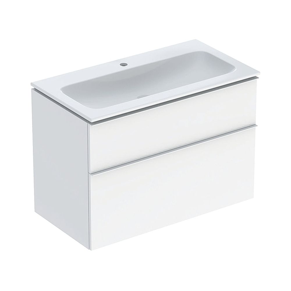 Geberit iCon Set Möbelwaschtisch schmaler Rand 2 Schubladen Ansch. 90cm KeraTect Wei... GEBERIT-502333011 4025410941930 (Abb. 1)