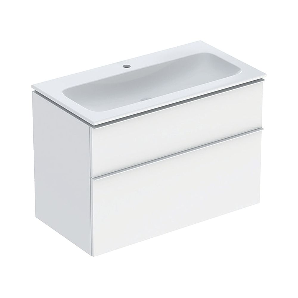 Geberit iCon Set Möbelwaschtisch schmaler Rand 2 Schubladen Ansch. 90cm KeraTect Wei... GEBERIT-502333013 4025410941954 (Abb. 1)