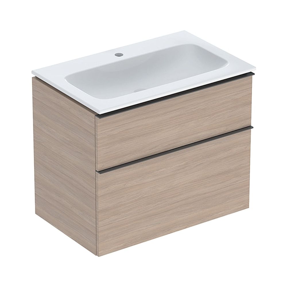 Geberit iCon Set Möbelwaschtisch schmaler Rand 2 Schubladen Ansch. 75cm KeraTect Eic... GEBERIT-502332JH1 4025410943316 (Abb. 1)