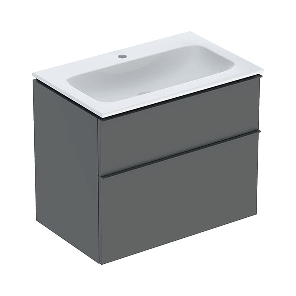 Geberit iCon Set Möbelwaschtisch schmaler Rand 2 Schubladen, Ansch. 75cm, Lava lacki... GEBERIT-502336JK1 4025410943484 (Abb. 1)