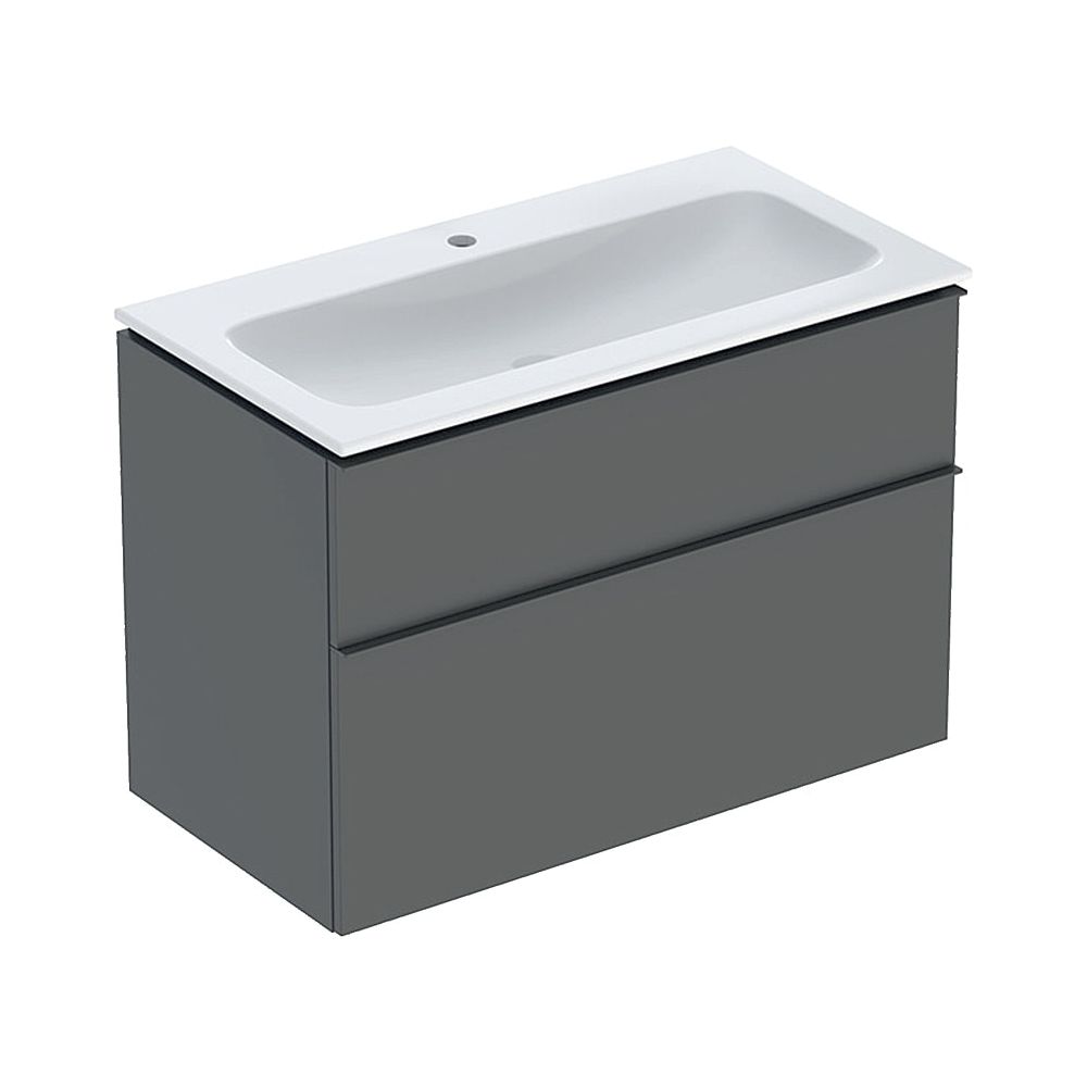 Geberit iCon Set Möbelwaschtisch schmaler Rand 2 Schubladen Ansch. 90cm KeraTect Lav... GEBERIT-502333JK1 4025410943361 (Abb. 1)
