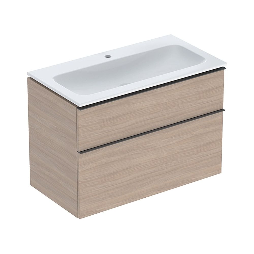 Geberit iCon Set Möbelwaschtisch schmaler Rand 2 Schubladen Ansch. 90cm, Eiche Melam... GEBERIT-502337JH1 4025410943514 (Abb. 1)