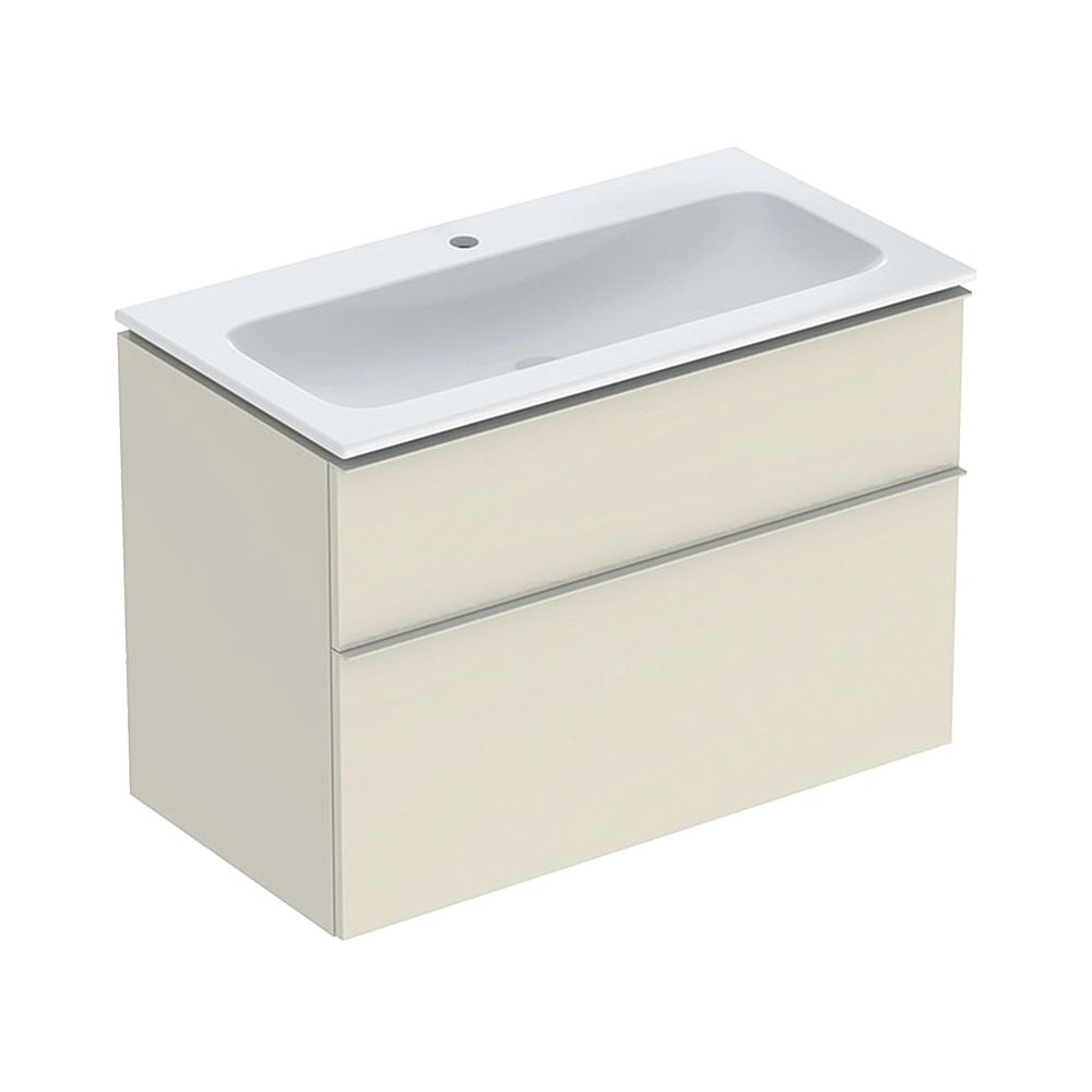 Geberit iCon Set Möbelwaschtisch schmaler Rand 2 Schubladen An. 90cm KeraTect Sandgr... GEBERIT-502333JL1 4025410943378 (Abb. 1)
