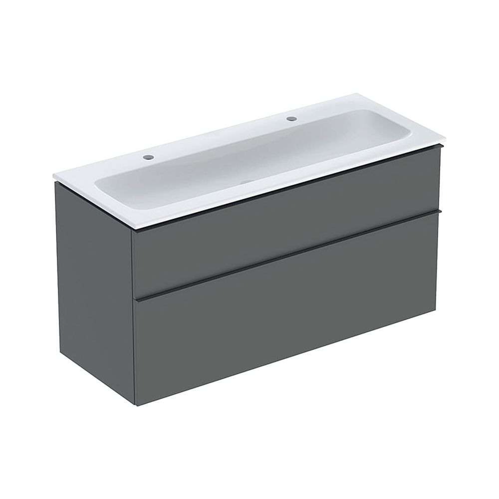 Geberit iCon Set Möbelwaschtisch schmaler Rand 2 Schubladen, Ansch. 120cm, Lava lack... GEBERIT-502338JK1 4025410943569 (Abb. 1)