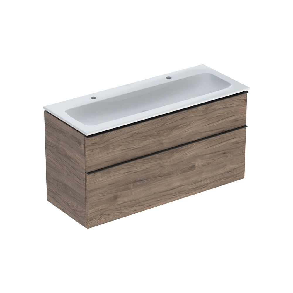 Geberit iCon Set Möbelwaschtisch schmaler Rand 2 Schubladen Ansch. 120cm, Nussbaum h... GEBERIT-502338JR1 4025410943583 (Abb. 2)