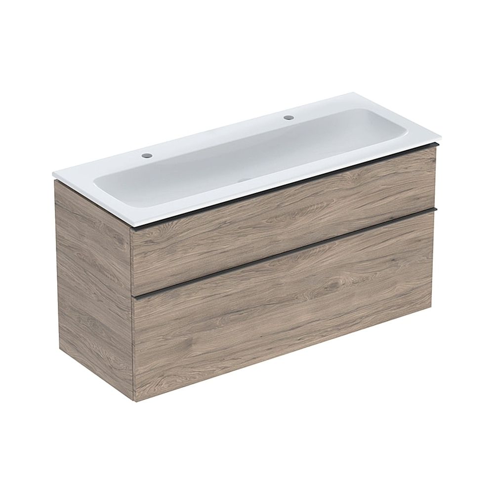 Geberit iCon Set Möbelwaschtisch schmaler Rand 2 Schubladen Ansch. 120cm, Nussbaum h... GEBERIT-502338JR1 4025410943583 (Abb. 1)