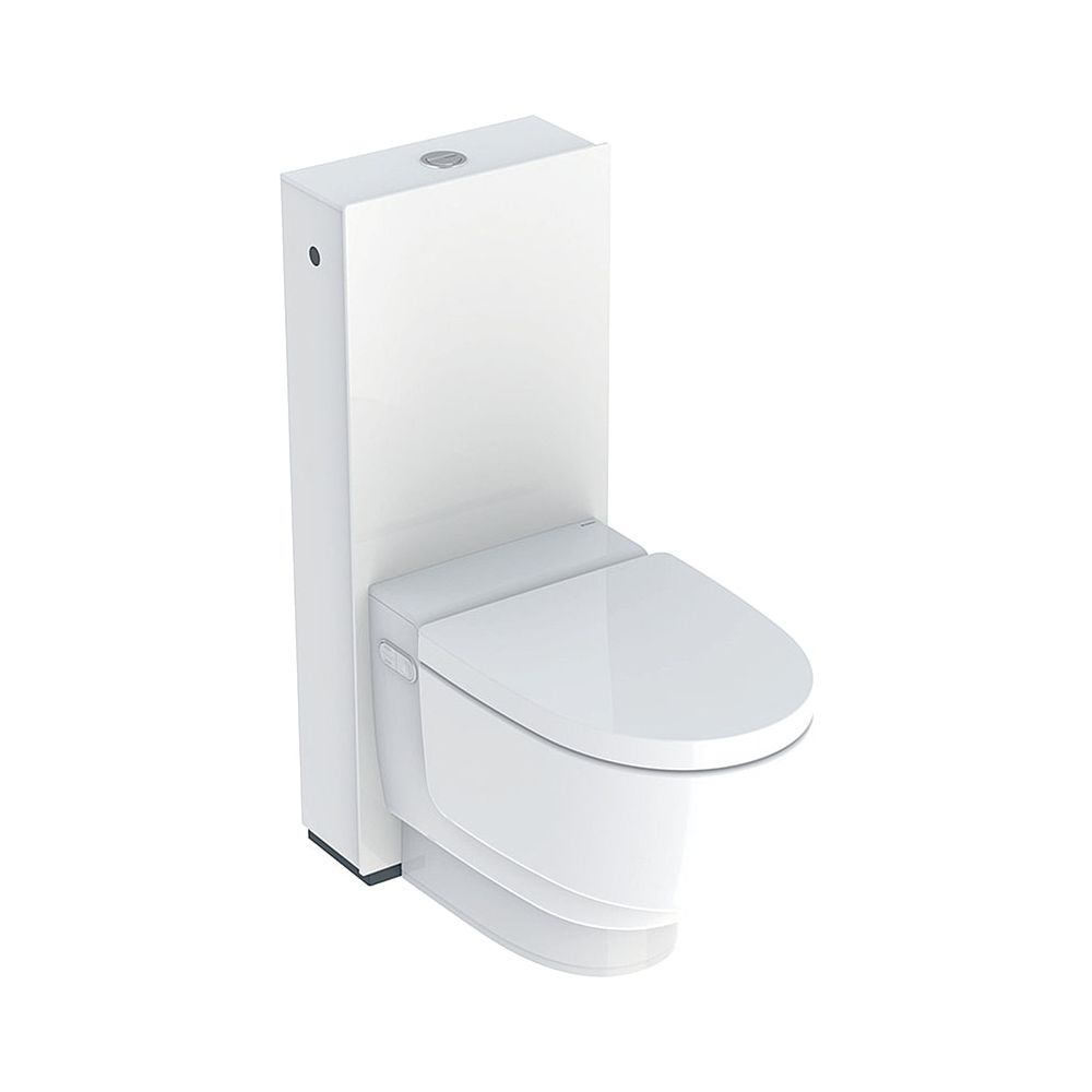 Geberit AquaClean Mera Classic WC-Komplettanlage Stand-WC Alpinweiß, Glas Weiß, Hoch... GEBERIT-146240SI1 4025410874306 (Abb. 1)