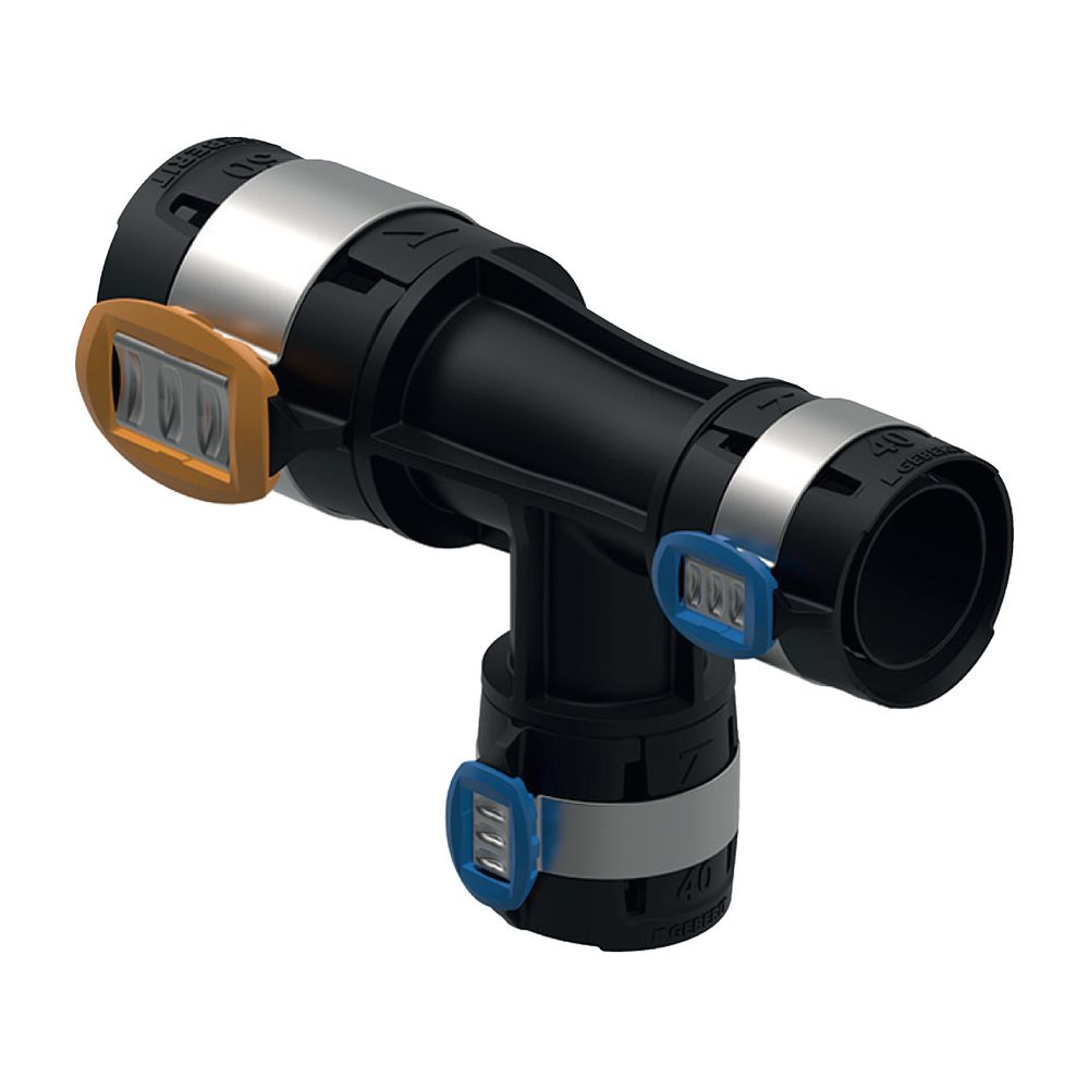 Geberit FlowFit T-Stück reduziert, d 50mm, d1 40mm, d2 40mm, PPSU... GEBERIT-620105001 4025416615002 (Abb. 2)